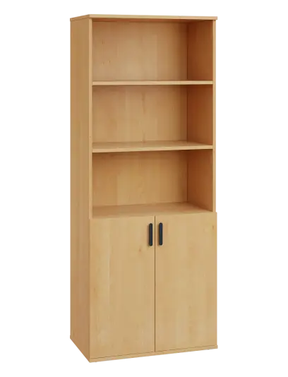 LN 5 - 7DN kancelářská skříň, 2-dveřová/nika, 1822x720x400, javor horský